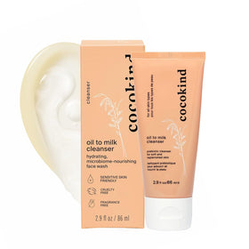 Cocokind front bottle showing packaging and gentle cleanser benefit