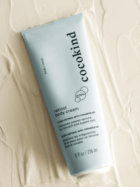 Cocokind on bathroom shelf styled lifestyle shot suggesting daily routine use