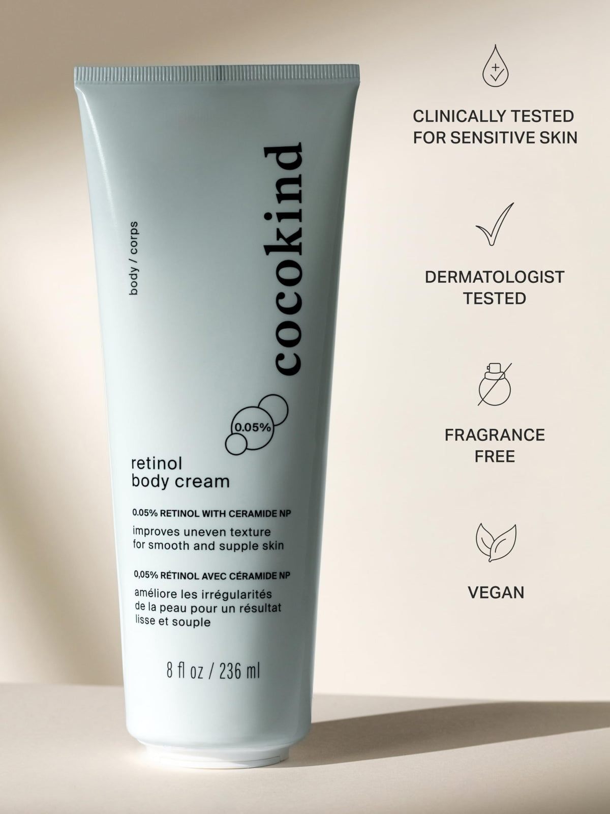 Cocokind cream texture close-up highlighting smooth consistency for easy spread