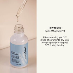 Small amount of Cocokind serum on hand to show product scale and smooth, non-greasy finish