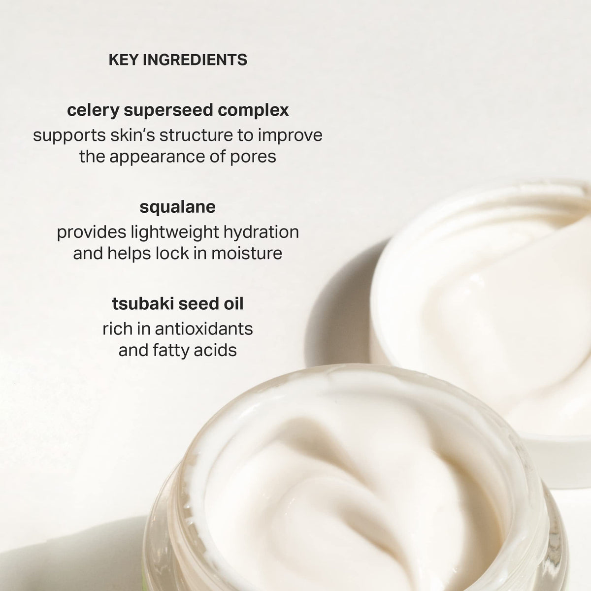 Cocokind cream being dispensed onto hand demonstrating lightweight application