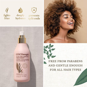 Cocomagic ingredient label showing botanicals and paraben-free claim for transparency