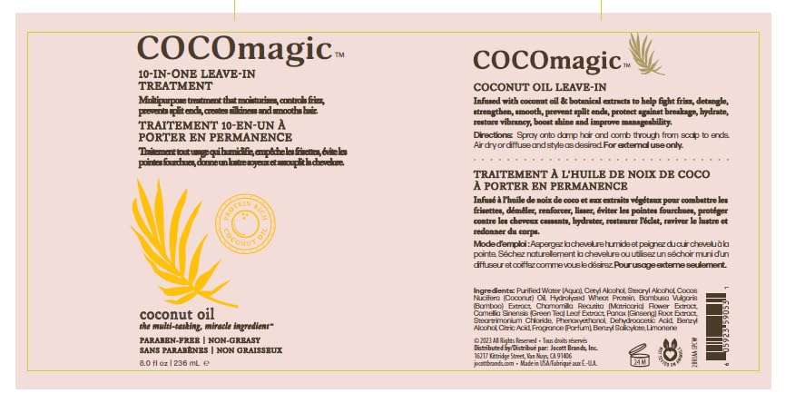 Cocomagic bottle in hand for scale showing 8 oz travel-friendly size