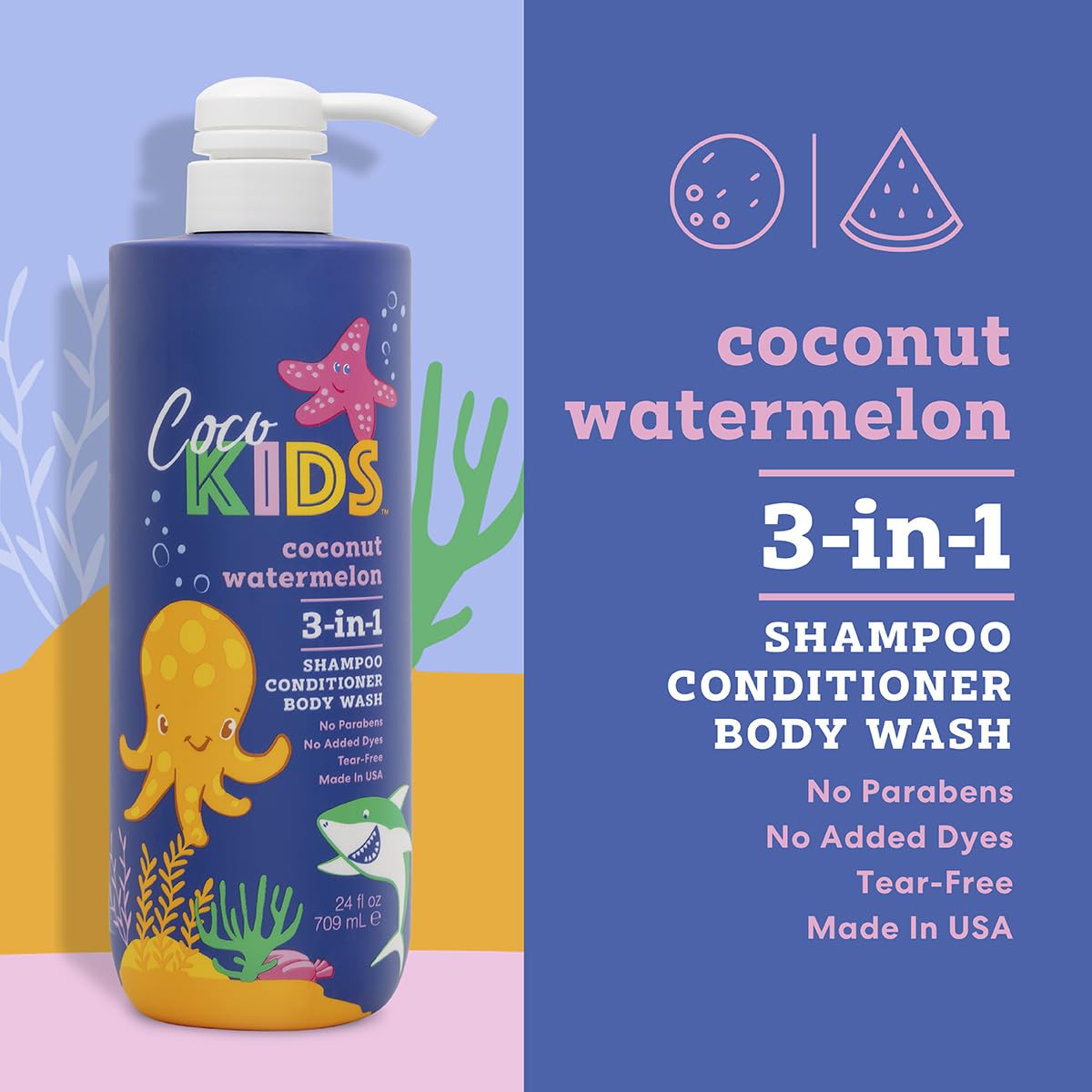 Cocomagic family using bottle in bathroom for quick daily wash
