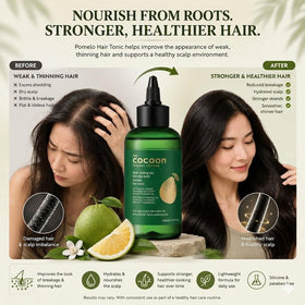 Cocoon Original bottle styled on bathroom shelf conveying clean-beauty routine