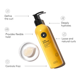 COCUNAT applying product to damp curls for defined, hydrated styling