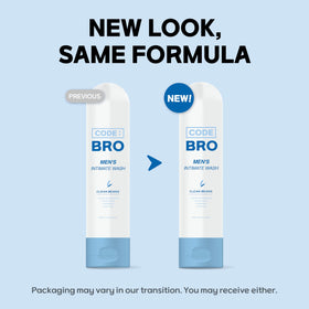 Code Bro bottle in gym bag, shows travel-ready freshening advantage