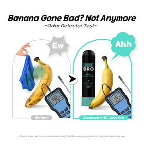 Code Bro next to hand for scale, illustrates portable 250ml convenience
