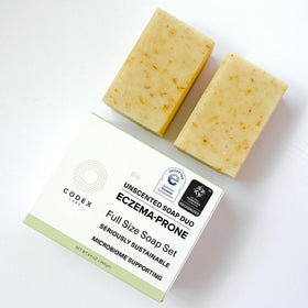 Codex Labs close-up of bar texture highlighting creamy, moisturizing glycerin