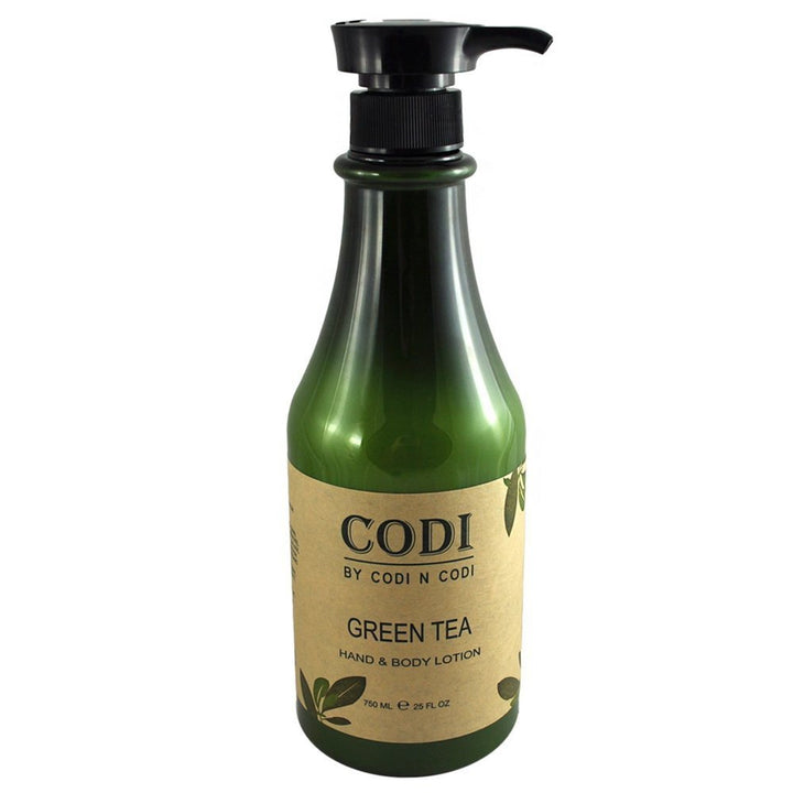 Codi N Codi front bottle shot showing label and fresh green tea benefit
