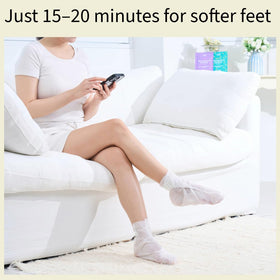 Codi New York foot mask in use at home demonstrating easy application benefit