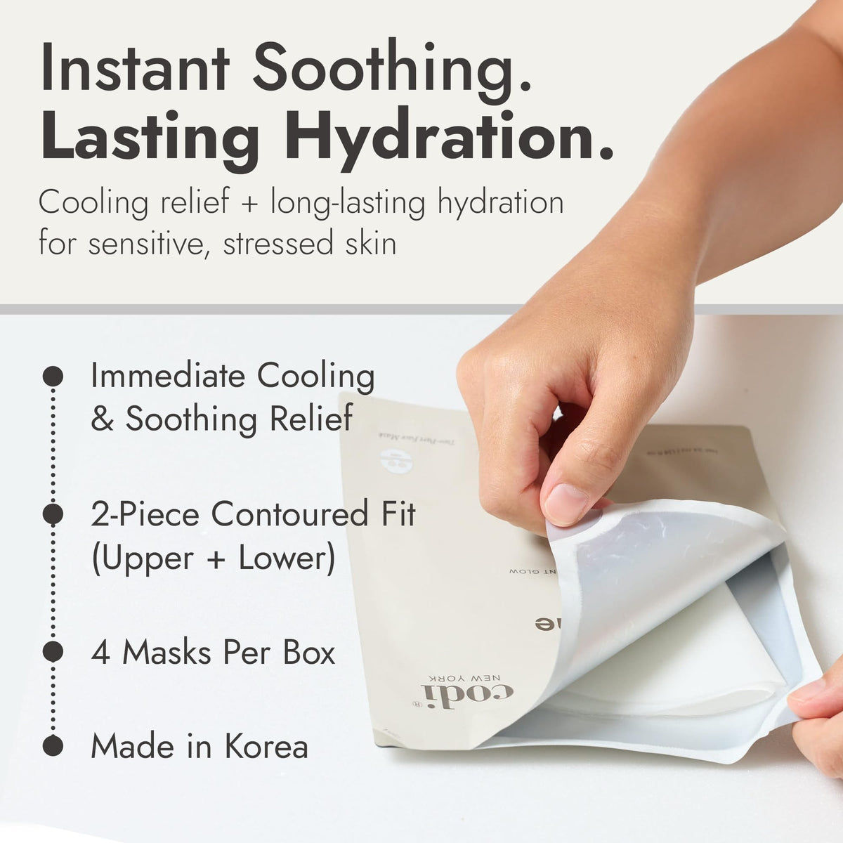 Codi New York hydrogel sheet close-up highlighting cooling surface and fit