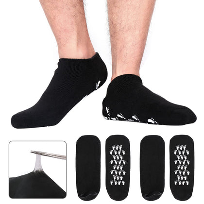 Codream front view of two black gel socks showing fit and comfort
