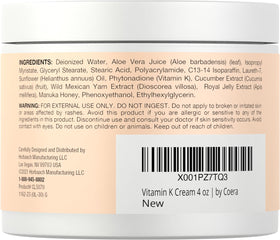 Coera back label showing ingredients and usage instructions for trust