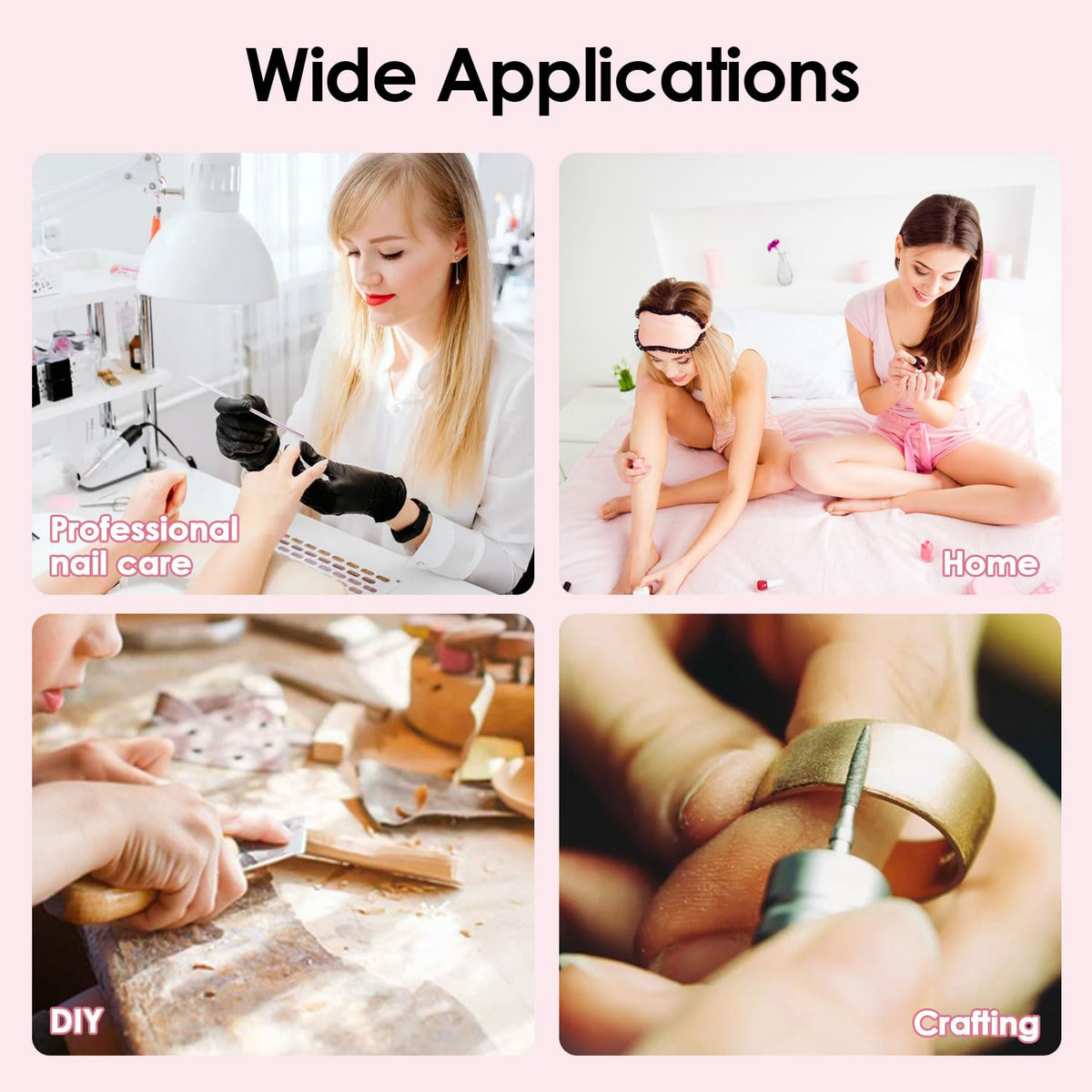 CoFashion side control dial for adjustable suction to match manicure needs