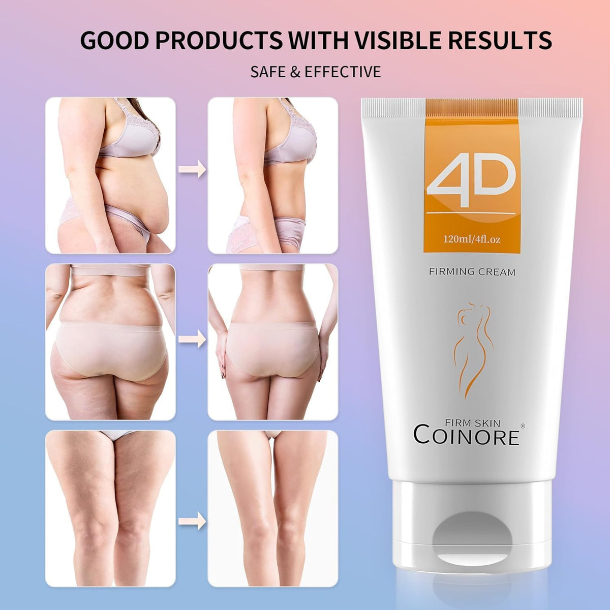 coinore being applied to stomach demonstrating targeted firming and hydration
