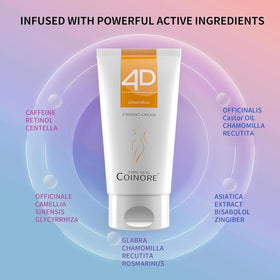 coinore cream texture closeup illustrating lightweight, fast-absorbing formula