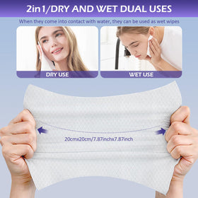 cokoness towel on hand for scale showing 7.9×7.9 inch size