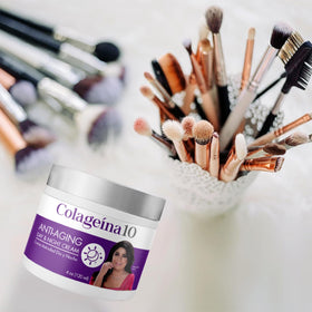Colageina 10 label closeup showing key ingredients and benefits