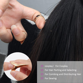 Coldairsoap sectioning clips grouped to show firm hold for layered hair