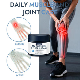 COLEPSW applying cream to knee and leg for focused joint comfort and easy massage