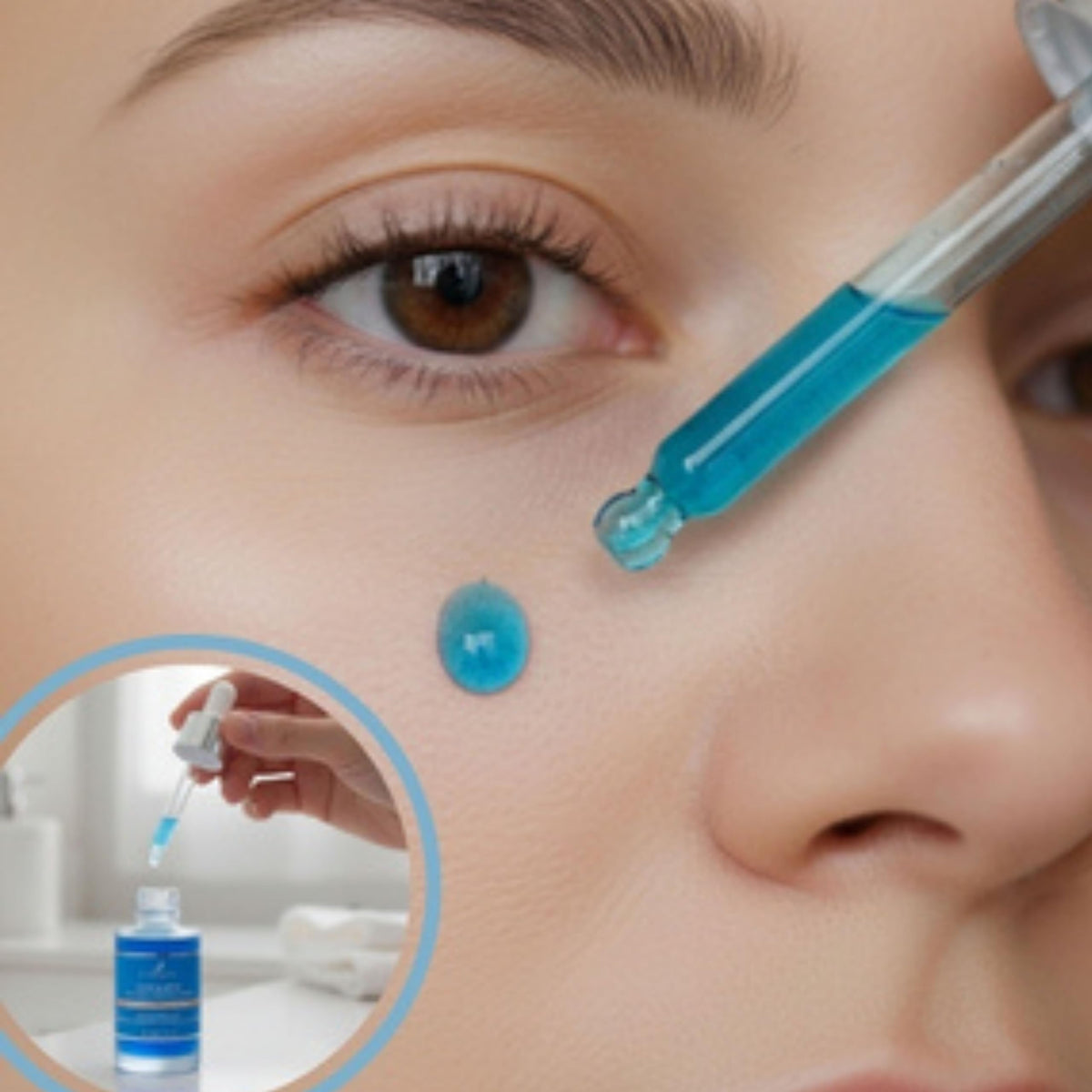 Collagen Tripeptides serum dropper dispensing clear drops for precise dosing and minimal waste