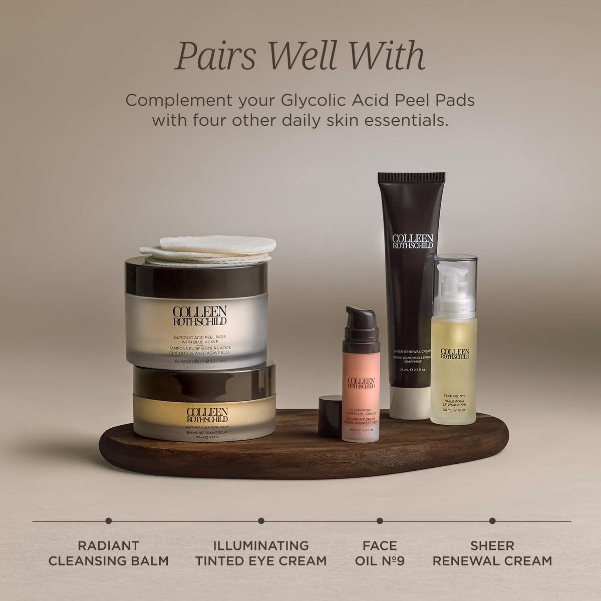Colleen Rothschild pad being applied to face to improve skin texture