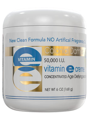Colonial Dames front jar showing clean packaging and concentrated Vitamin E benefit