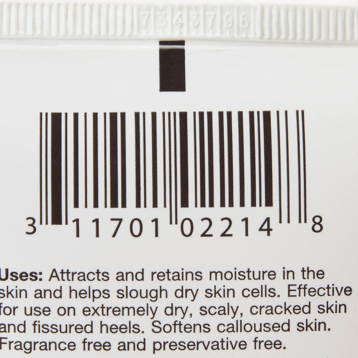 Coloplast Atrac-Tain ingredient label close-up highlighting urea and lactic acid strengths