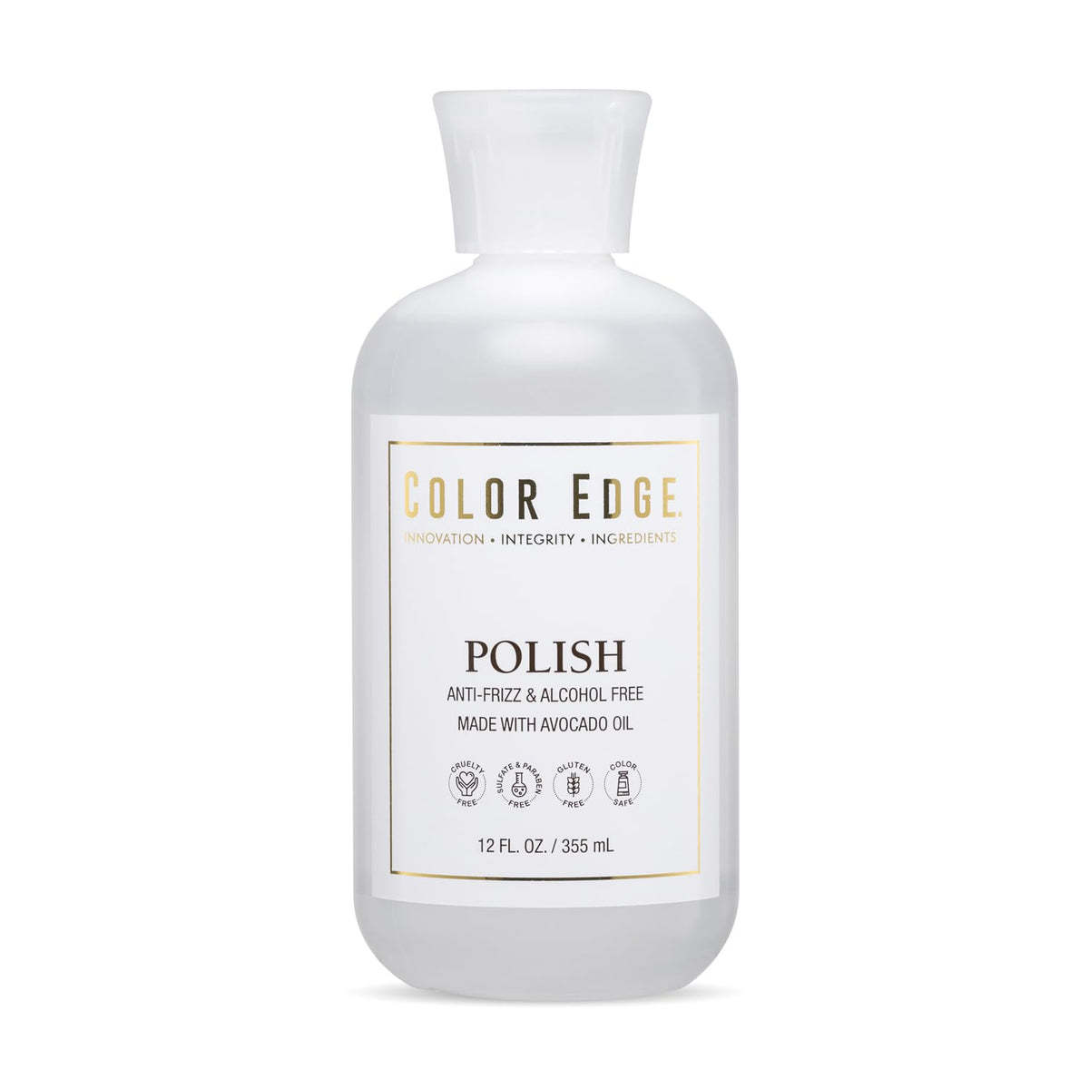 Color Edge bottle front view showing label and 12oz size for clear identification
