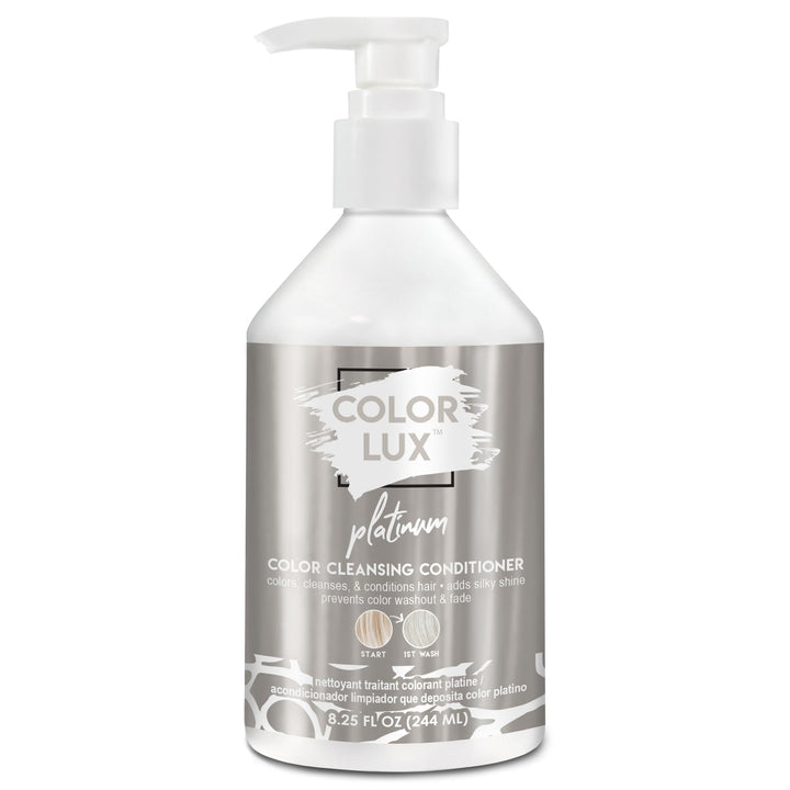 Color Lux front bottle shot showing label and size, highlights convenience