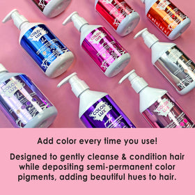Color Lux Sangria being applied to hair demonstrating easy color deposit