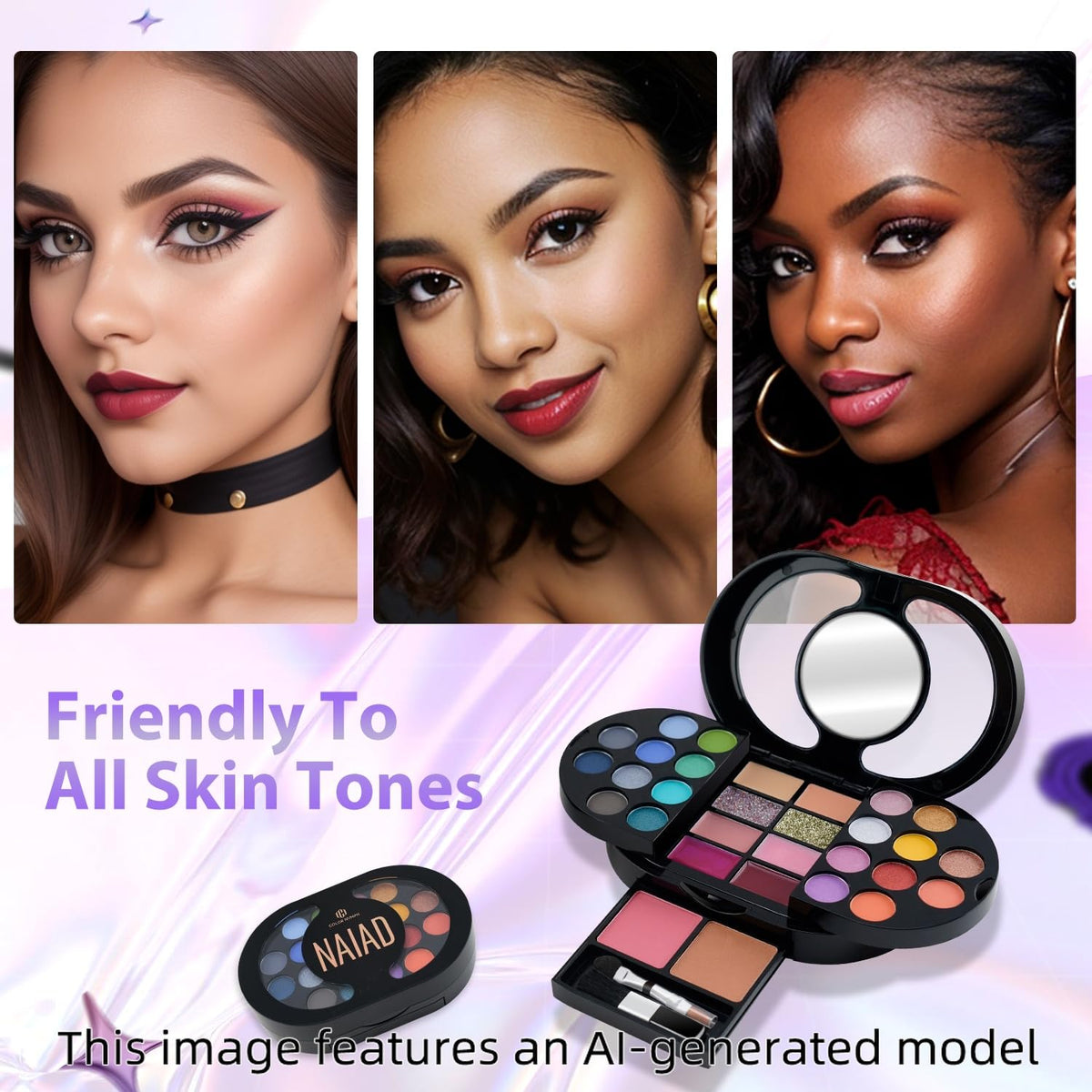 Color Nymph concealer and blush close-up demonstrating coverage and soft finish