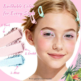 Color Nymph eyeshadow swatches illustrating versatile shimmer and matte