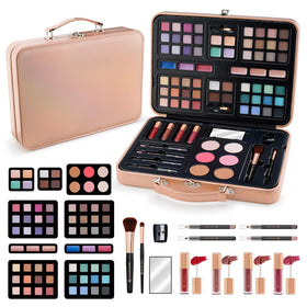 Color Nymph open gold case showing full kit, portable organization benefit