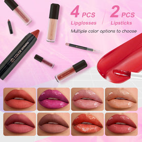 Color Nymph lipstick and gloss array highlighting color variety for versatile styling