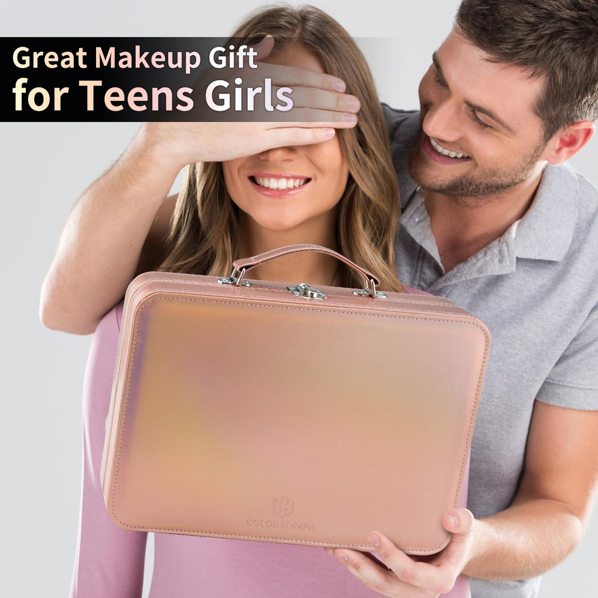 Color Nymph teen applying makeup in mirror, encourages practice and creativity