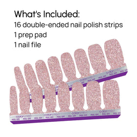 Color Street back label showing 16 double-ended strips and product details