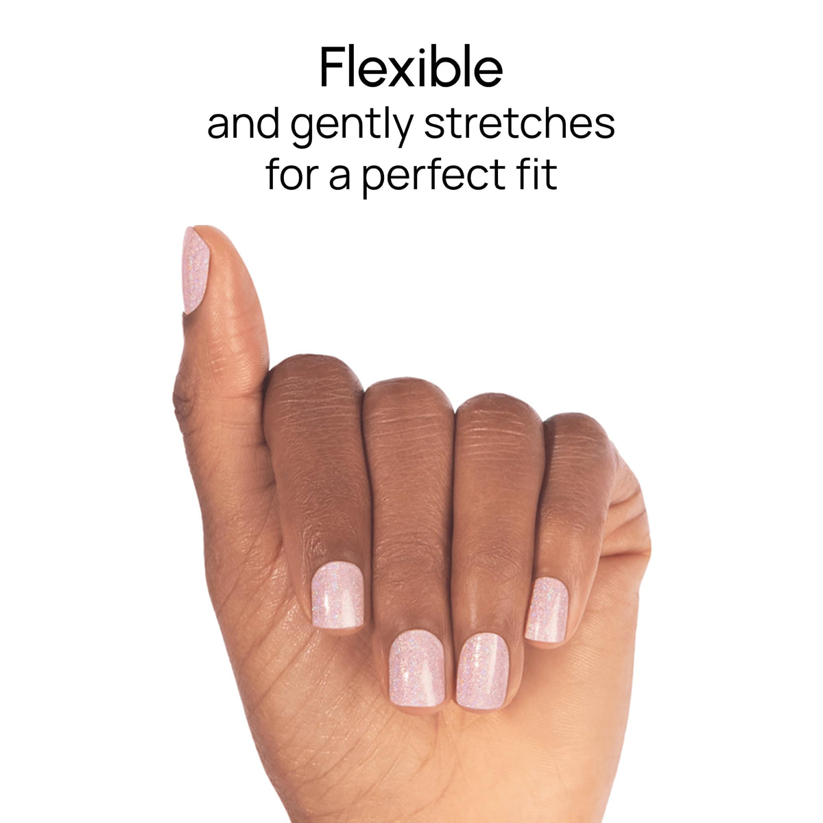 Color Street strip next to a fingernail for size comparison to choose proper fit