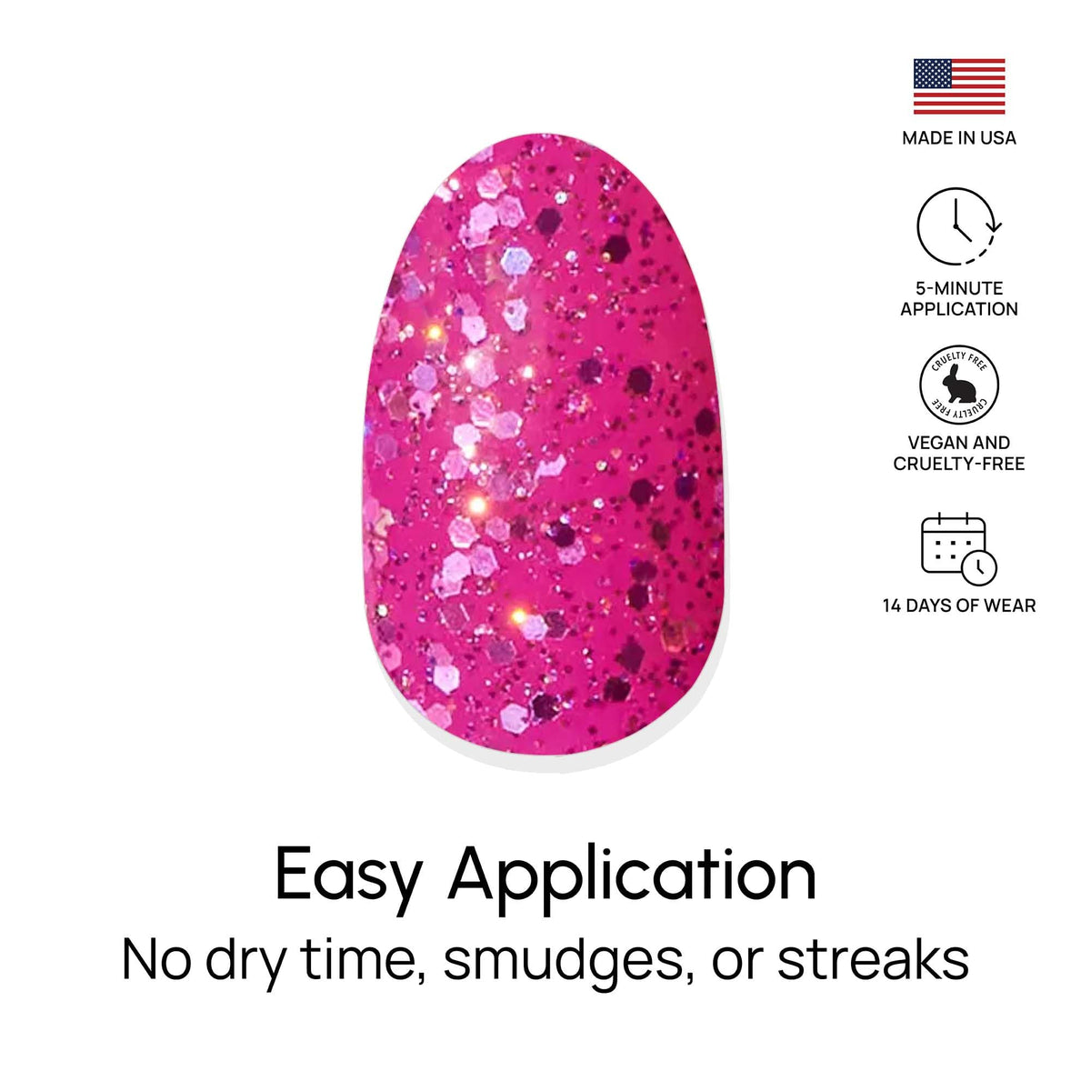Color Street hibiscus heat manicure in a beach setting for summer-ready sparkle