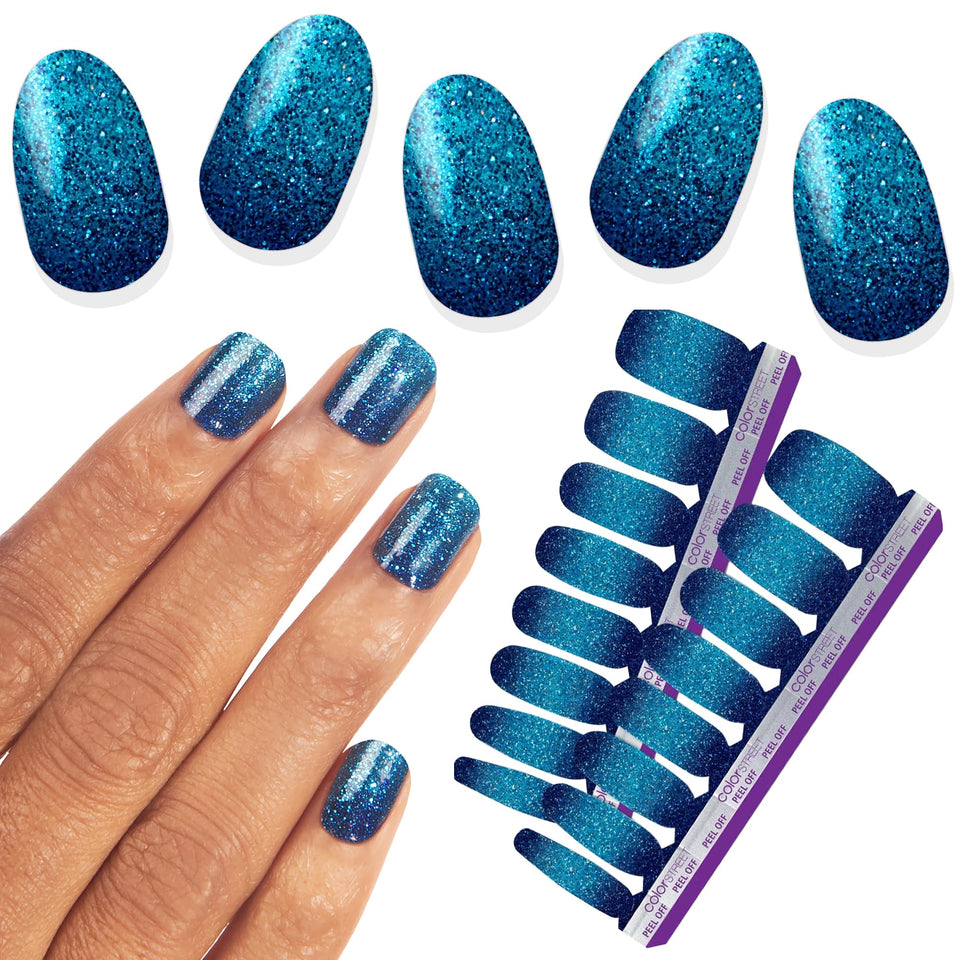 Color Street front packaging showing High Tide ombre and benefit of ready-to-wear nails