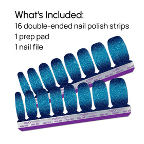 Color Street lifestyle evening look with glitter ombre nails for stunning style