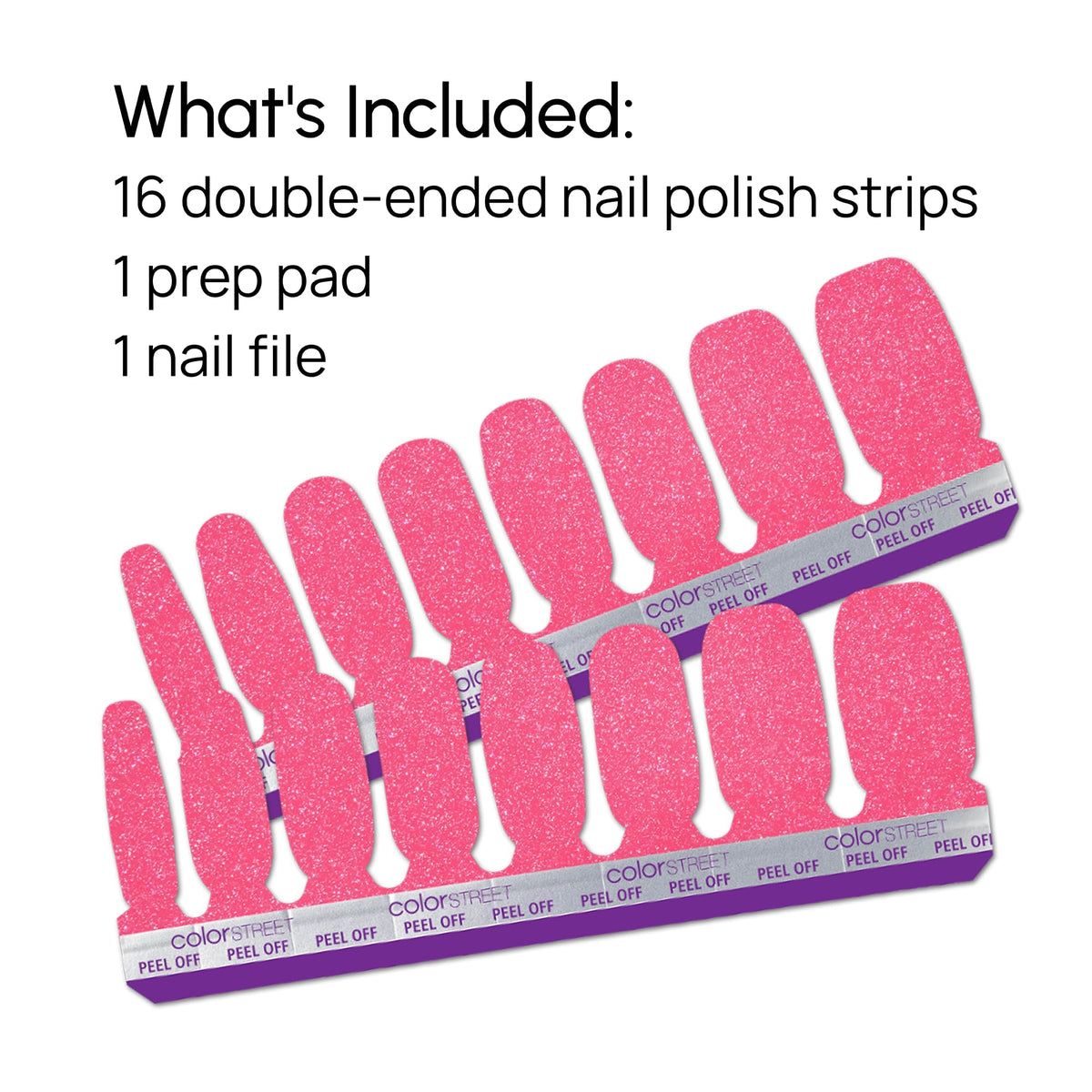Complete Color Street kit with prep pad and file for longer-lasting, chip-resistant manicures