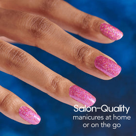 Color Street close-up of holographic glitter texture highlighting sparkle and precision