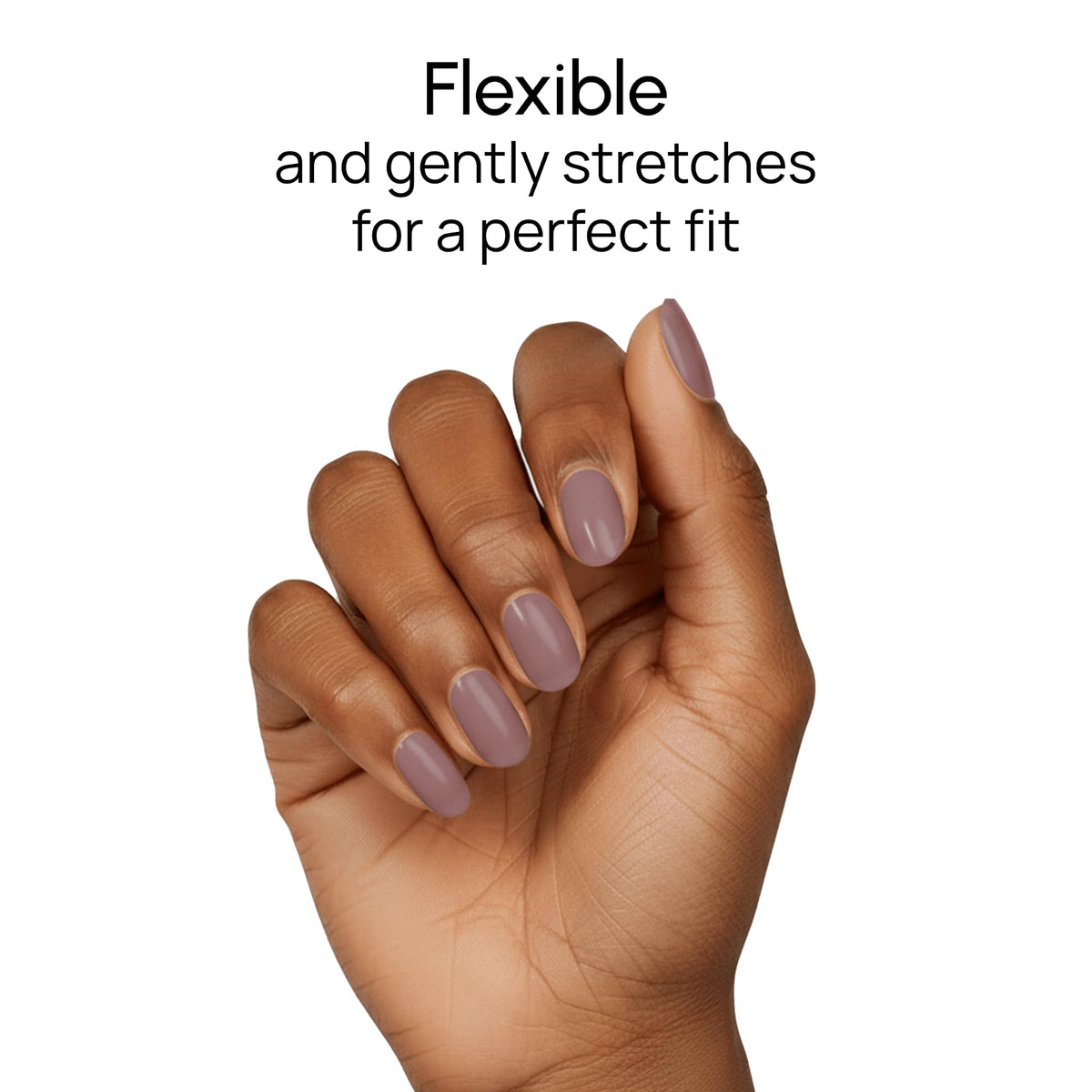 Color Street finished manicure close view showing layered mauve depth and polished look benefit