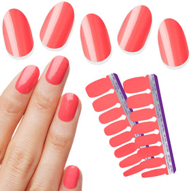 Color Street front packaging showing Peach Tea strips and branding, quick polish benefit