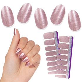Color Street front packaging showing princess cut rose gold strips and benefits