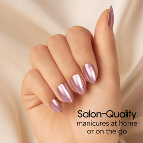 Color Street close-up of shimmery rose gold texture for dazzling shine