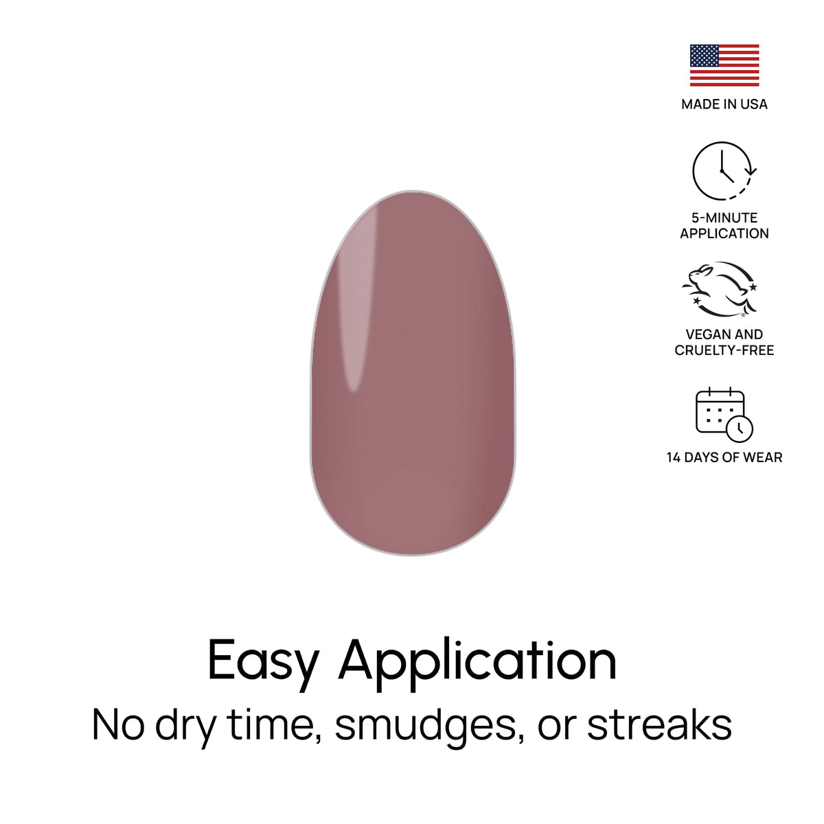 Color Street size comparison chart next to nails for correct fit and customization benefit