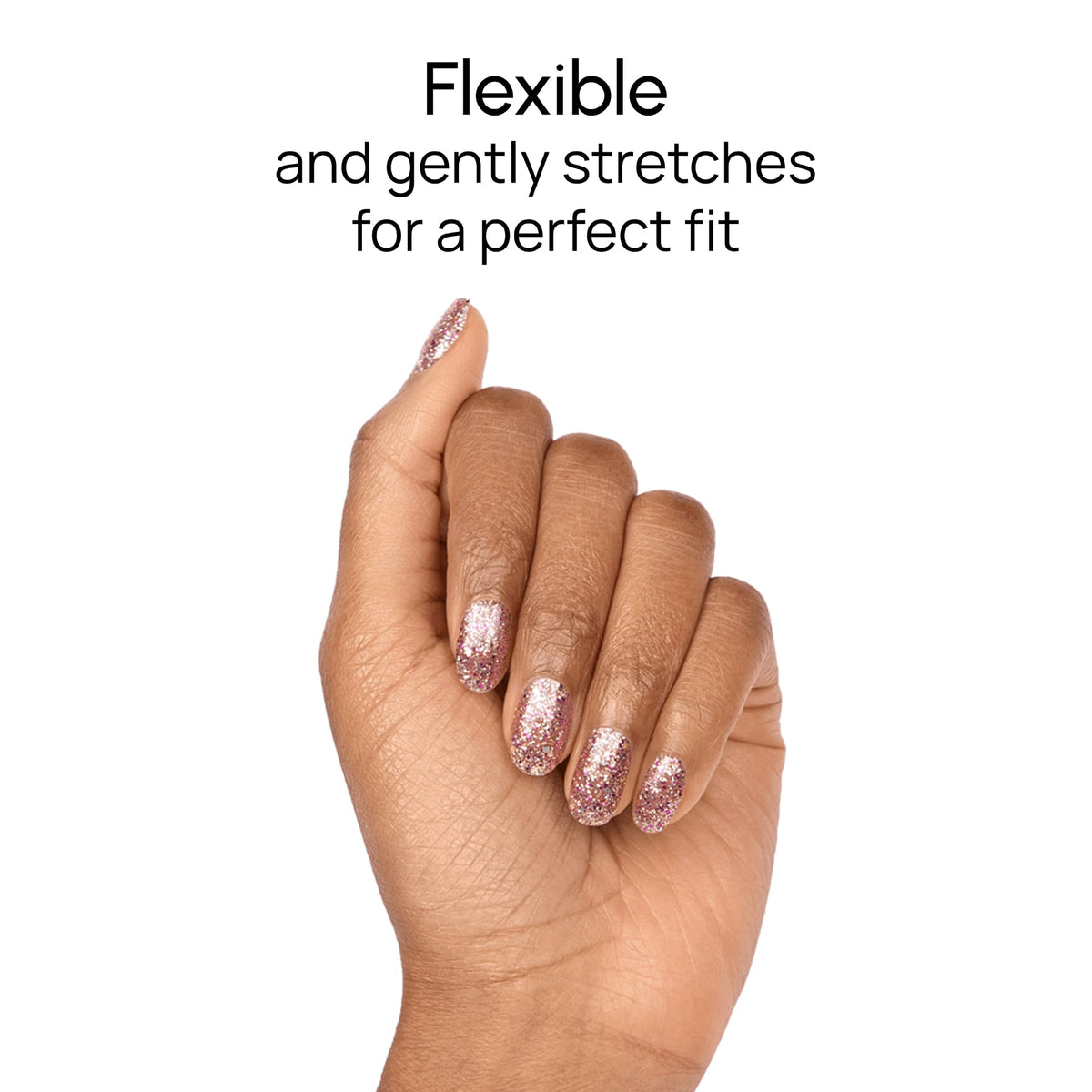 Strip next to a coin showing scale and brand benefit variety of sizes for perfect fit